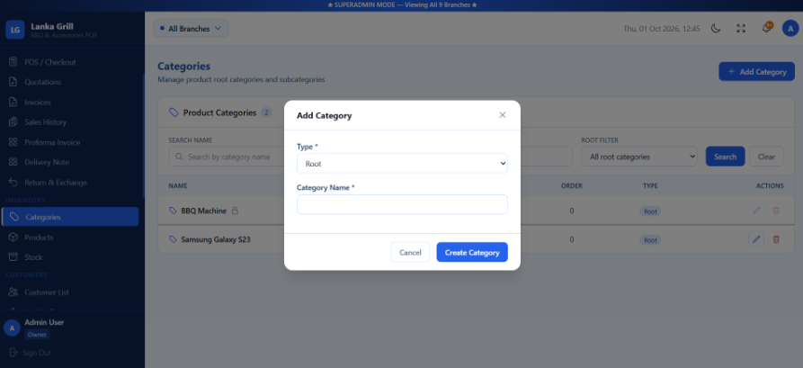 Item Category Management